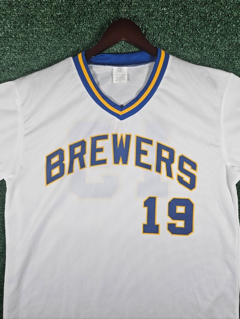 Milwaukee Brewers MLB Baseball Jersey / Colorway - White, Blue, & Yellow / XXL - Picture 5 of 14